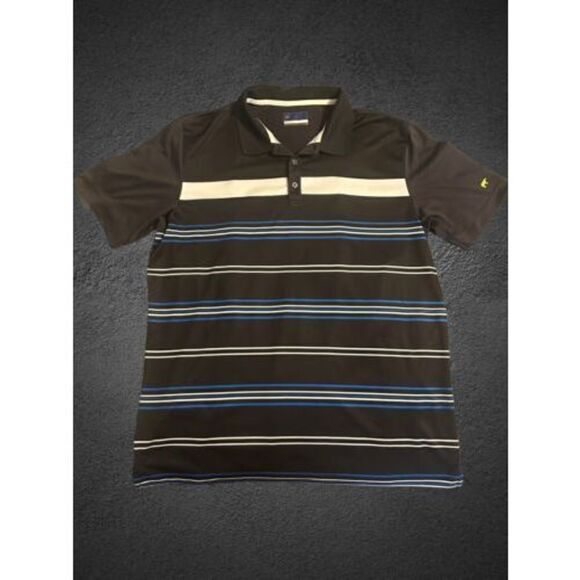 Jack Nicklaus Black With Blue Stripe Legacy Golf POLO SHIRT XL - Picture 1 of 5